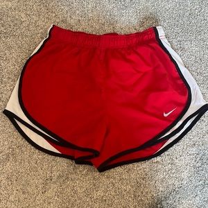 Red nike womens shorts